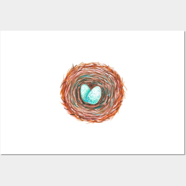 Birds Nest Wall Art by ReneeDixonArt